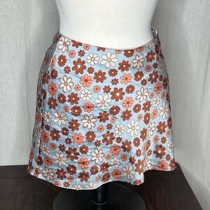 Muted Tones Floral Mini Skirt